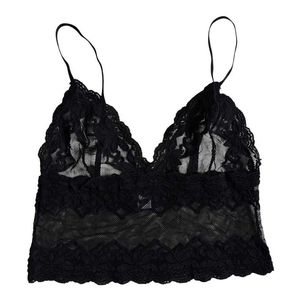 PINK by Victoria’s Secret Lacy Black Bralette - Size Medium